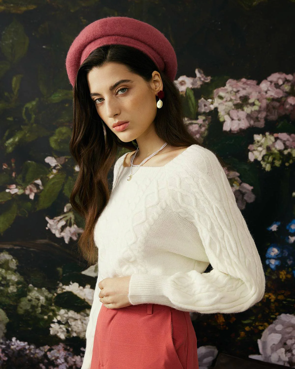 The Romance Cable Knit Crew Sweater - Image 4
