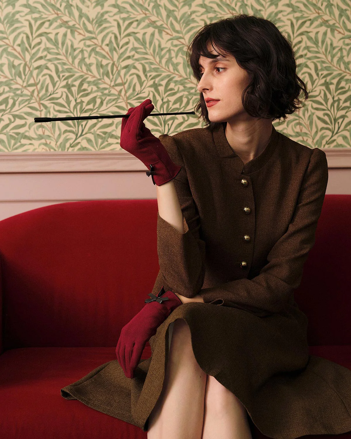 The Solid Retro Single-breasted Tweed Jacket - Image 3