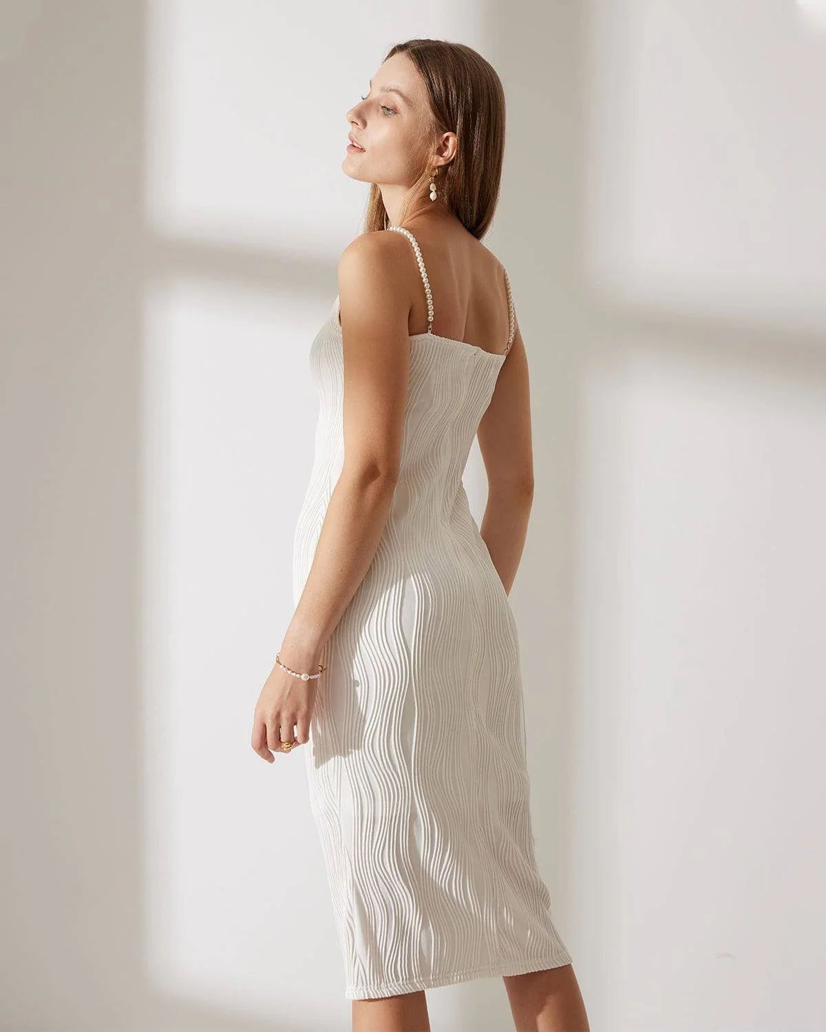 The Water Ripple Textured Cami Dress - Image 5