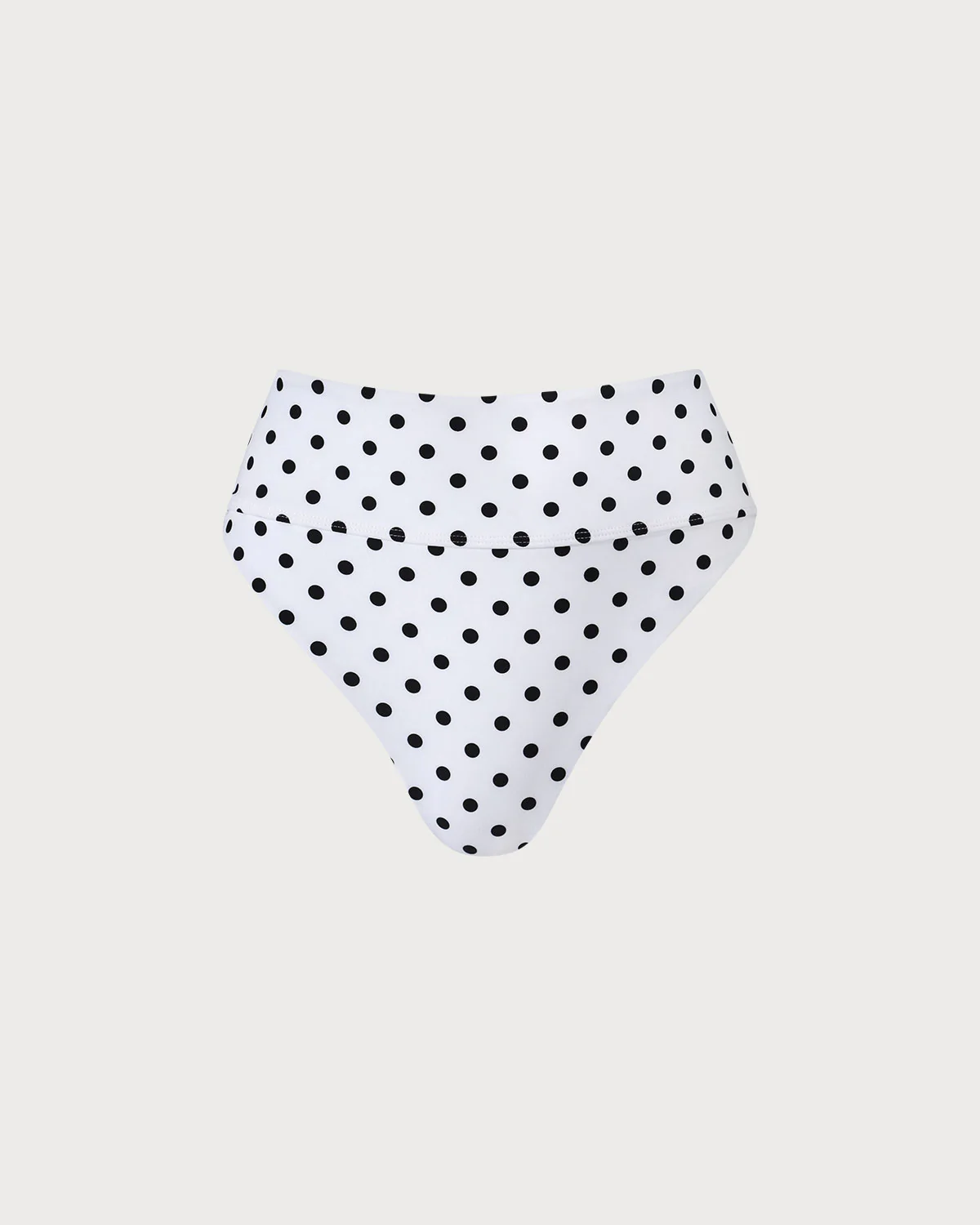 The White Polka Dot High Waist Bikini Bottom - Image 6