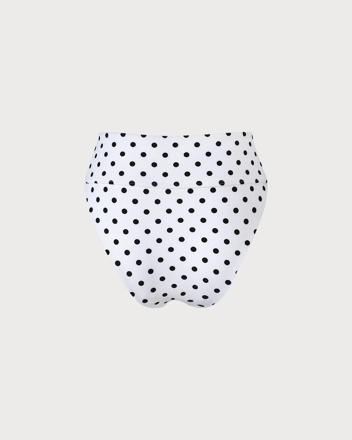 The White Polka Dot High Waist Bikini Bottom - Image 7