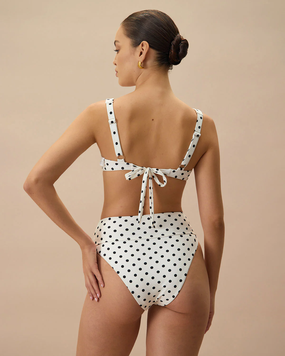 The White Polka Dot Underwire Bikini Top - Image 4