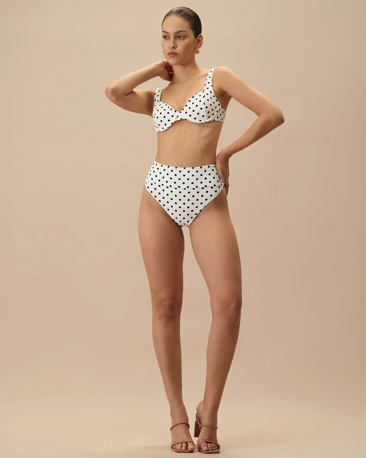 The White Polka Dot Underwire Bikini Top - Image 5