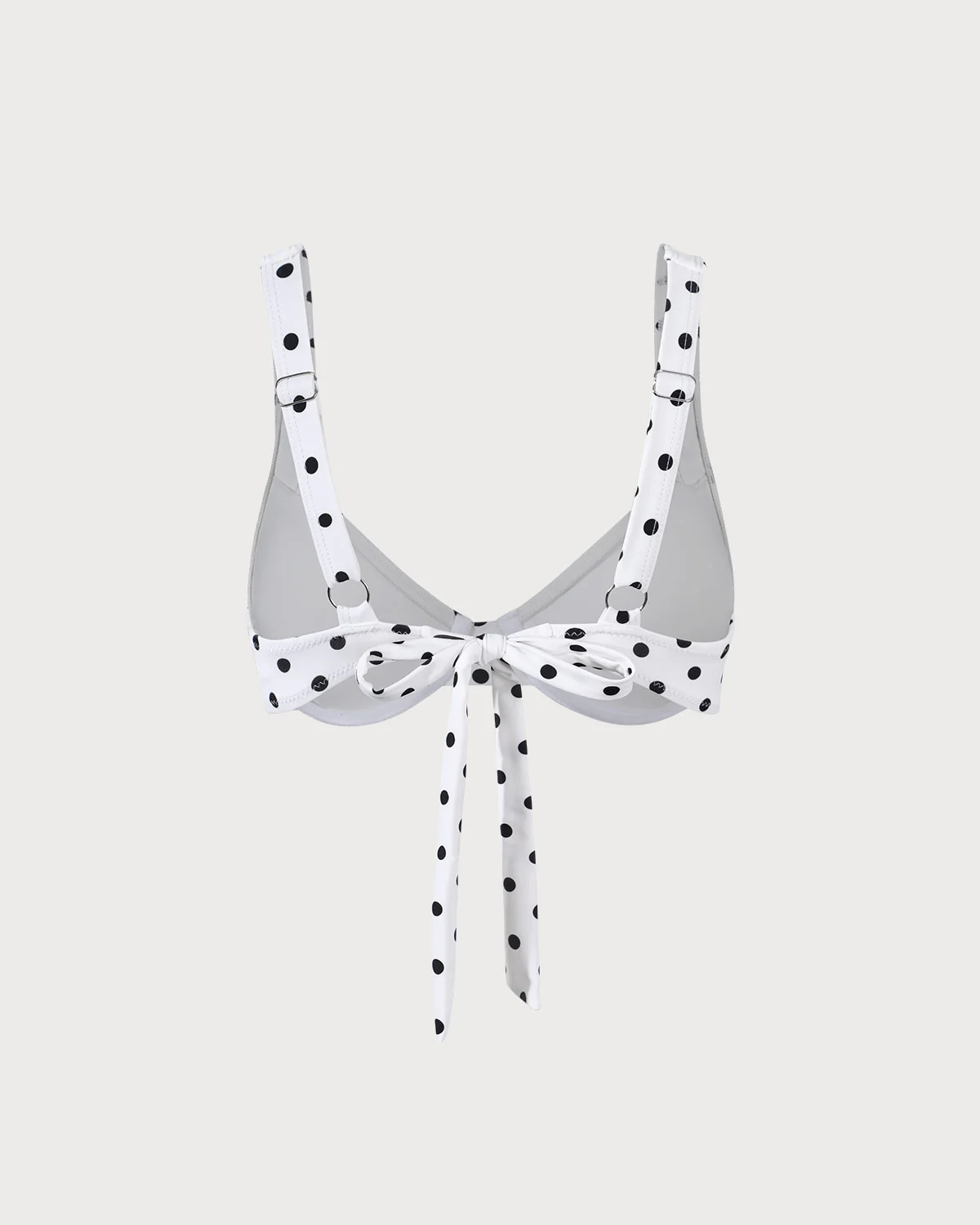The White Polka Dot Underwire Bikini Top - Image 7