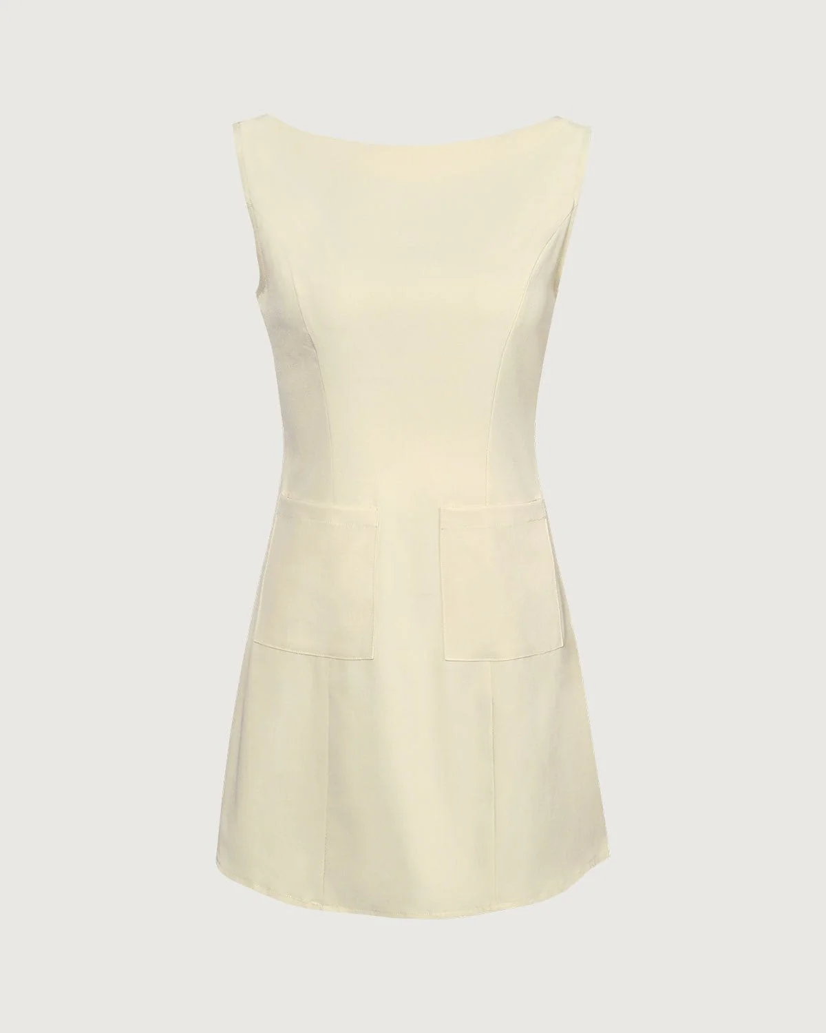 The Yellow Boat Neck Cutout Mini Dress - Image 6