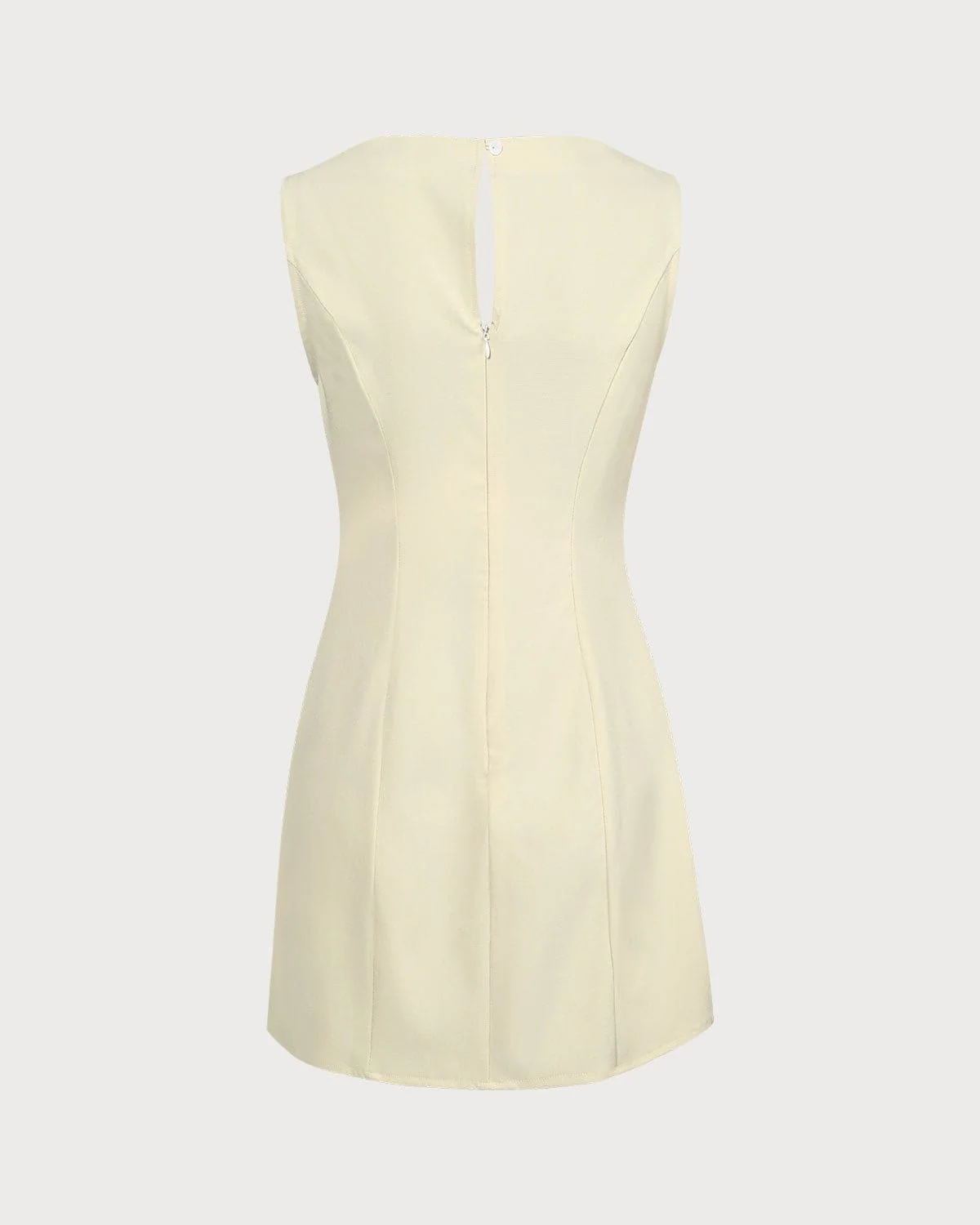 The Yellow Boat Neck Cutout Mini Dress - Image 7