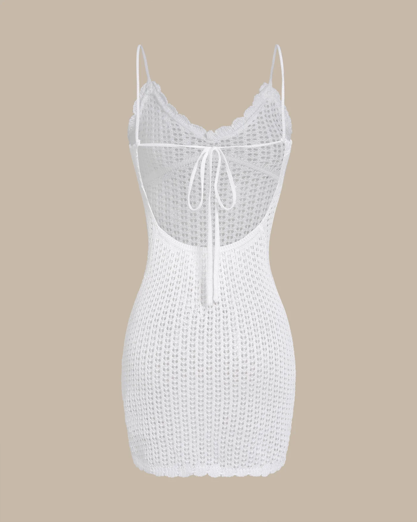 White Drawstring Cover-up - Image 3
