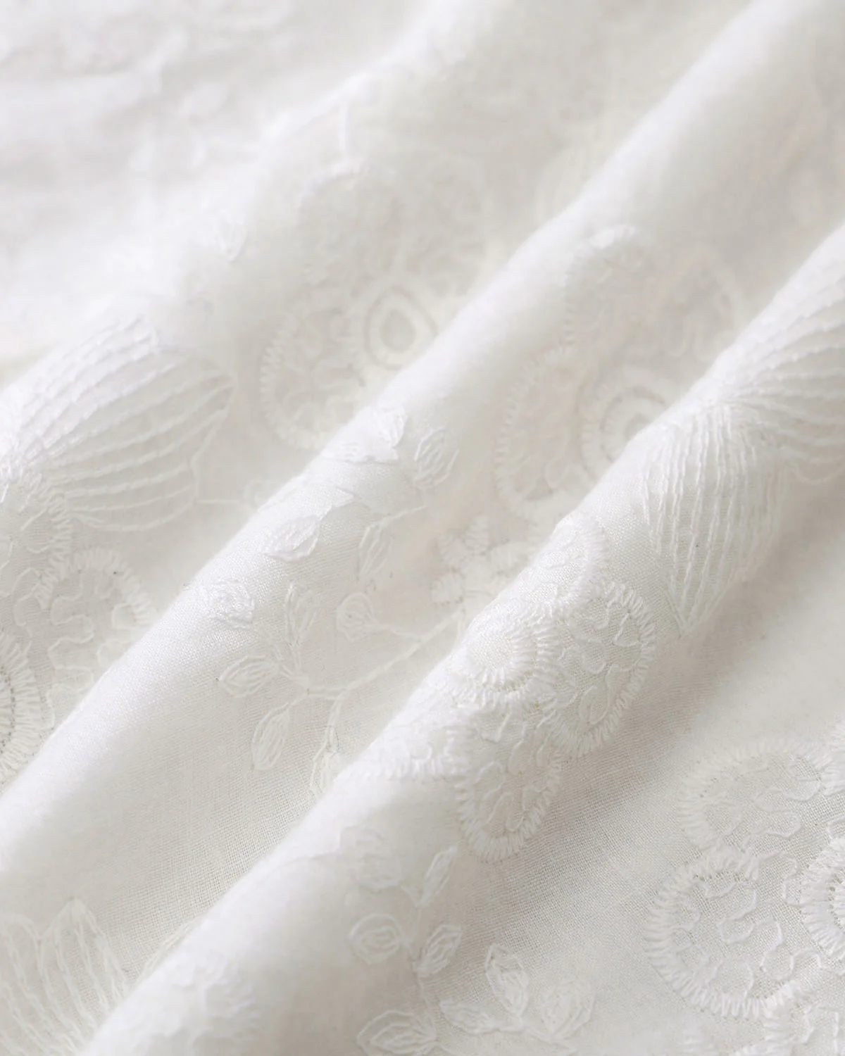 White Embroidery Halter Midi Dress - Image 8