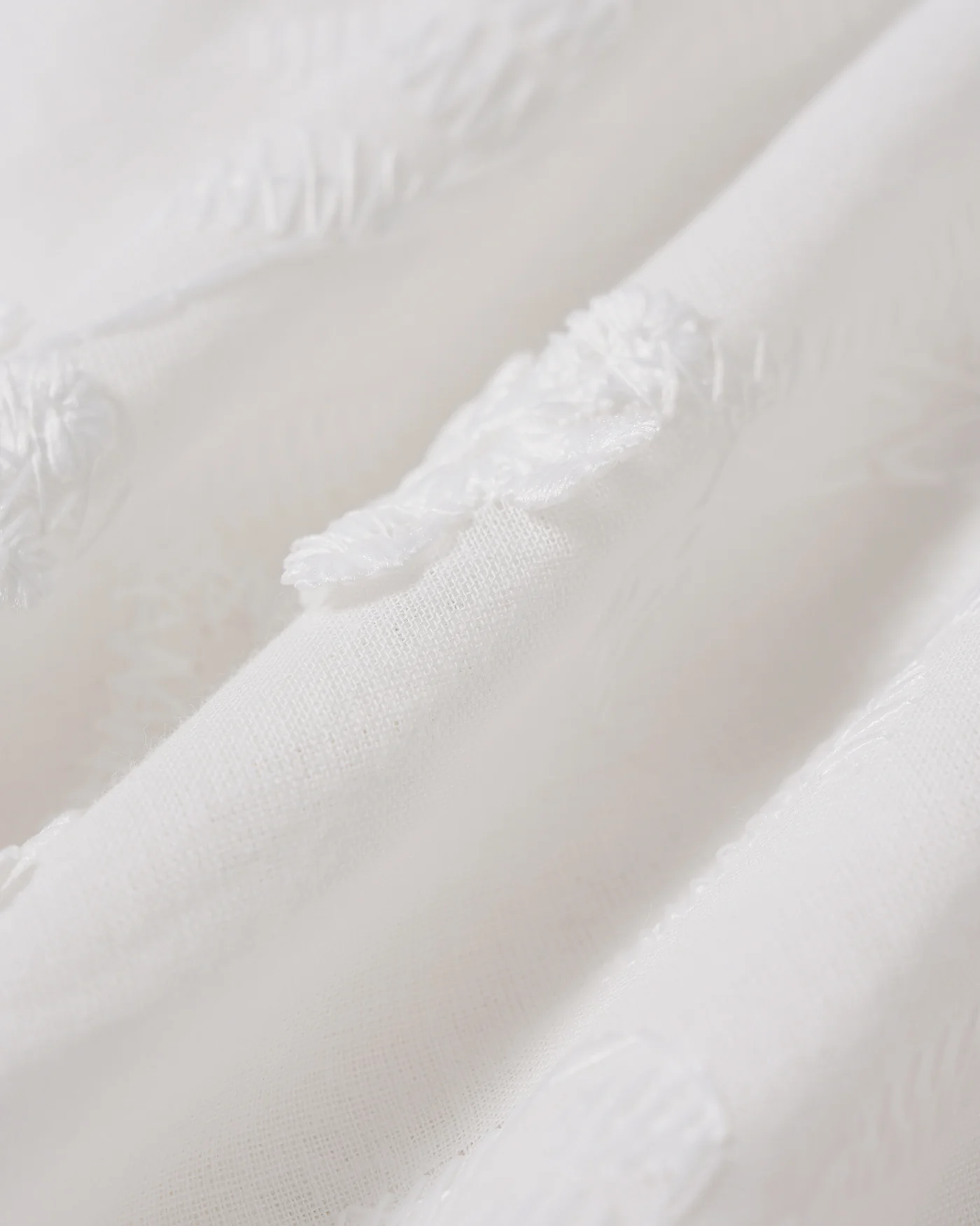 White Floral Elastic Waist Midi Skirt - Image 7