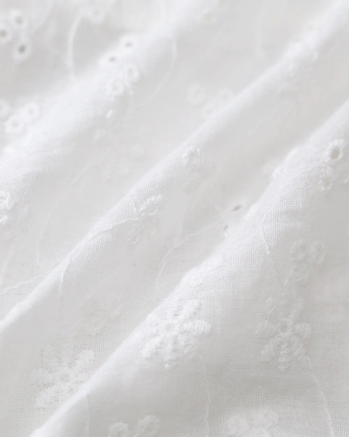 White Floral Puffed Sleeve Blouse - Image 8