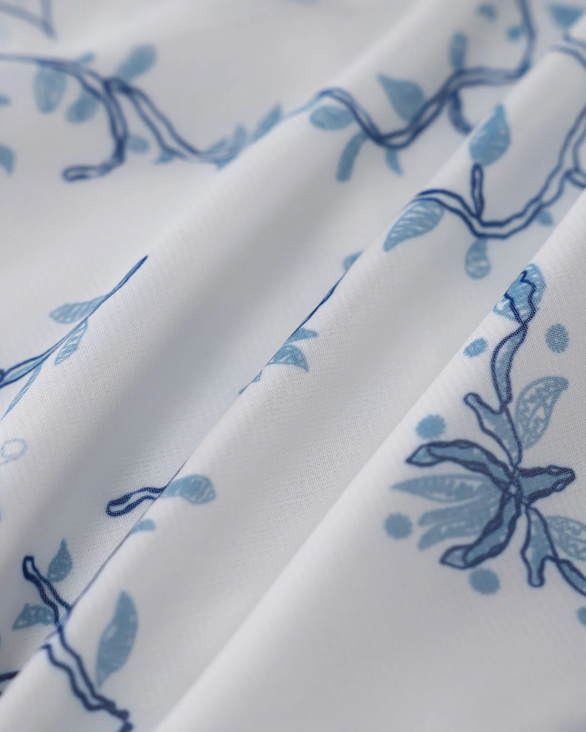 White Floral Ruched Tank Top - Image 8