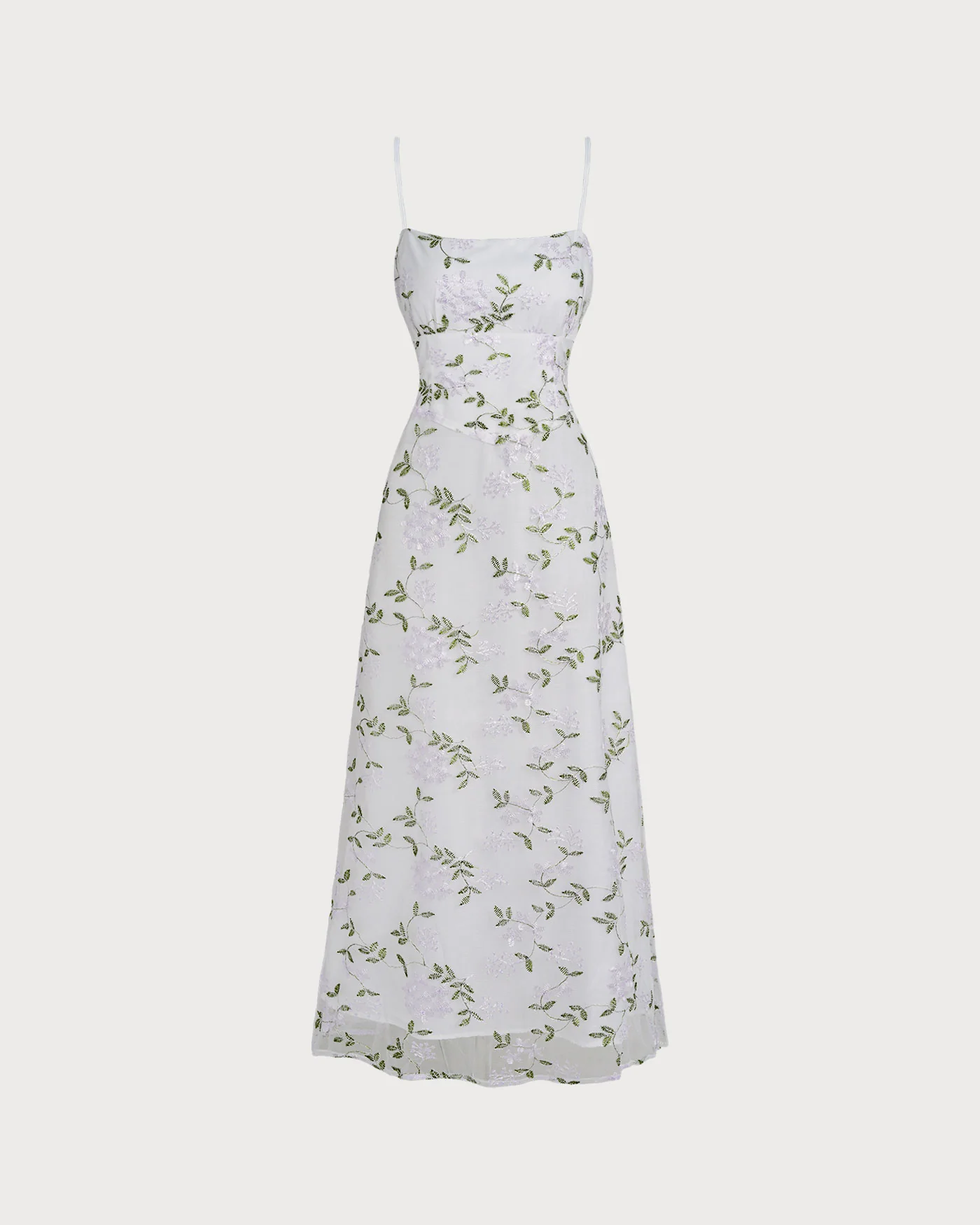 White Floral Slip Maxi Dress - Image 6