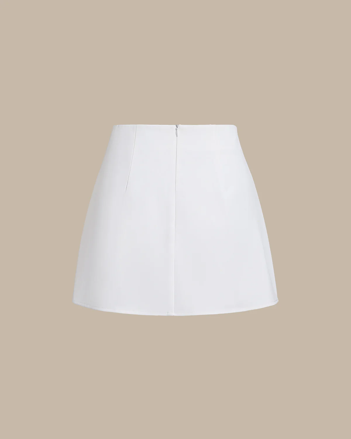 White Irregular Mini Skirt - Image 6