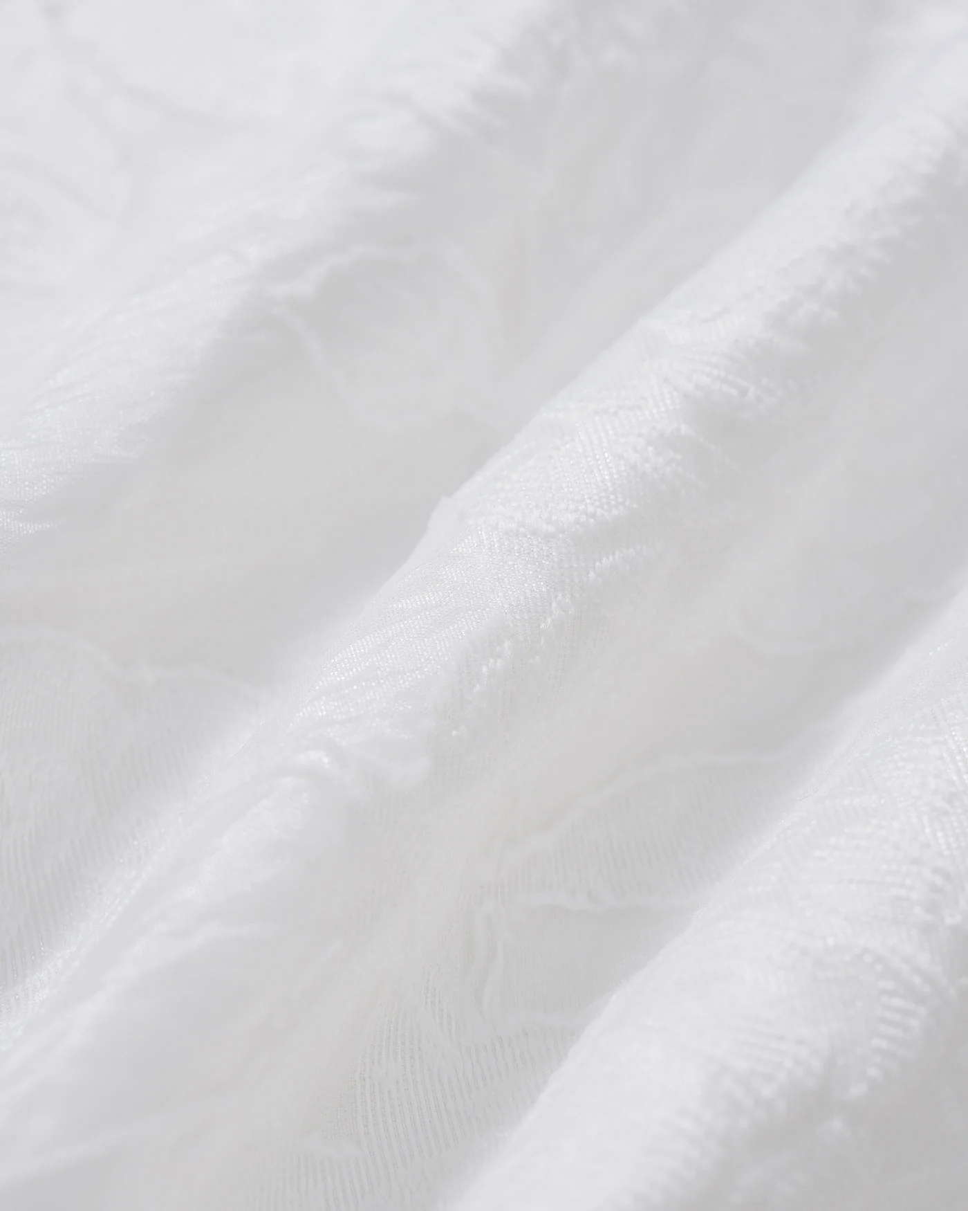 White Jacquard Shirred Slip Midi Dress - Image 8
