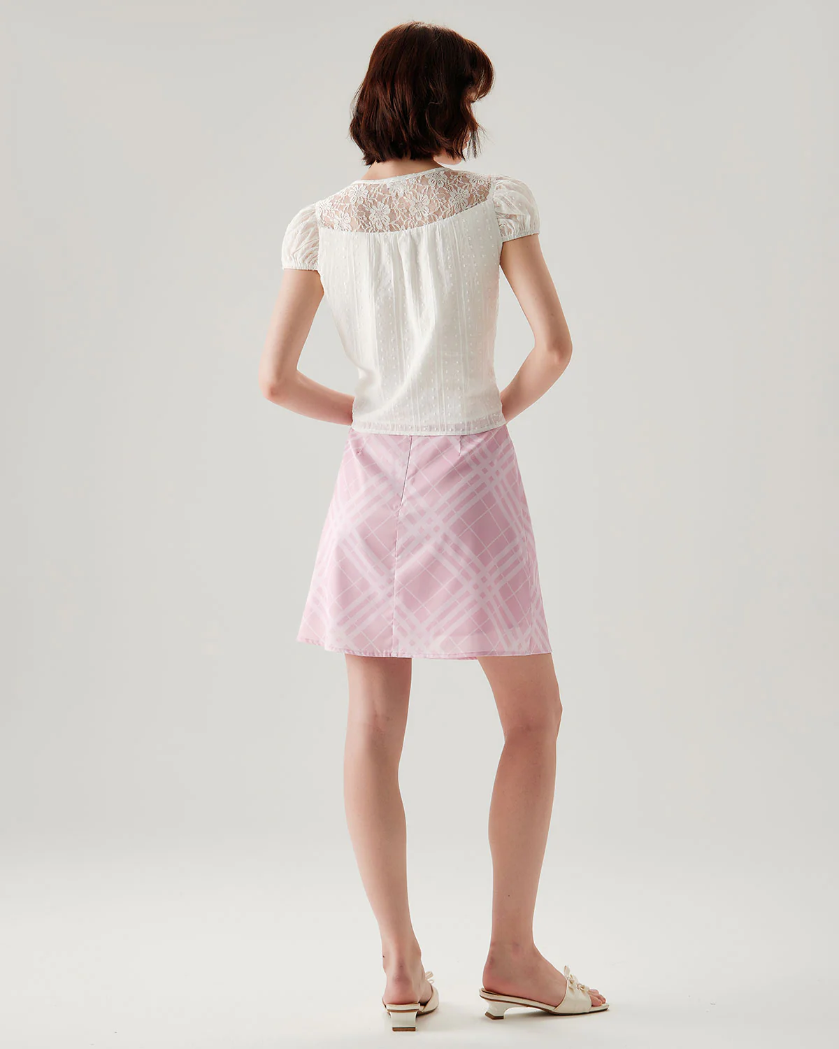 White Lace Puffed Sleeve Tee - Image 5