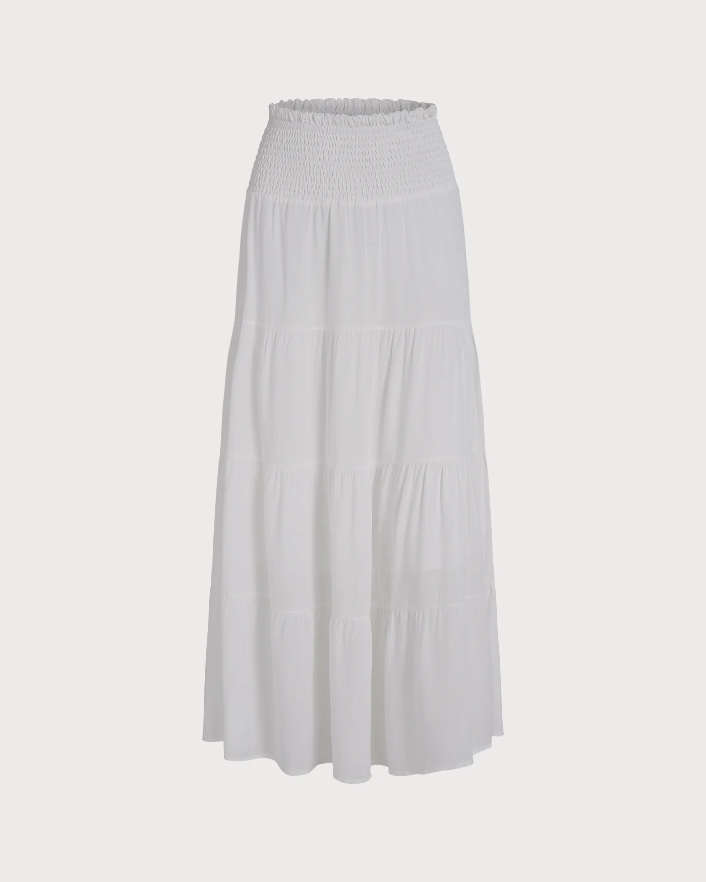 White Midi Flared Skirt - Image 5