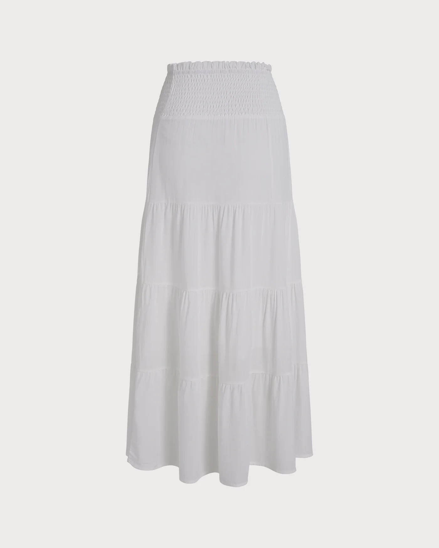 White Midi Flared Skirt - Image 6