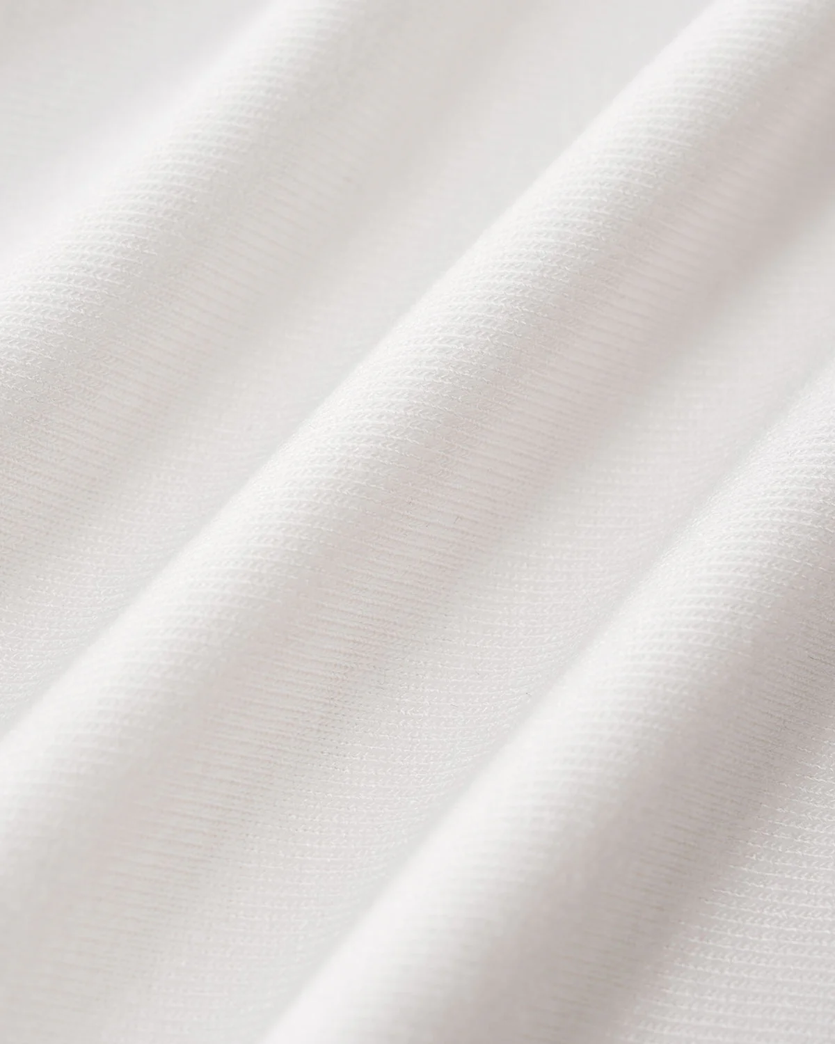 White Round Neck Knit Slim Tee - Image 7