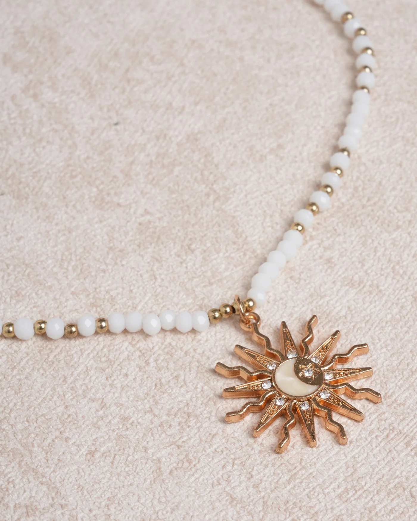 White Sun Pendant Necklace - Image 2