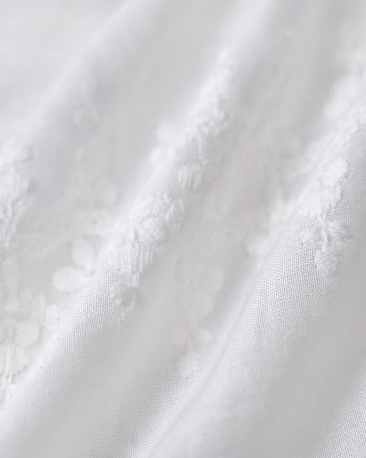 White Textured Cap Sleeve Blouse - Image 8