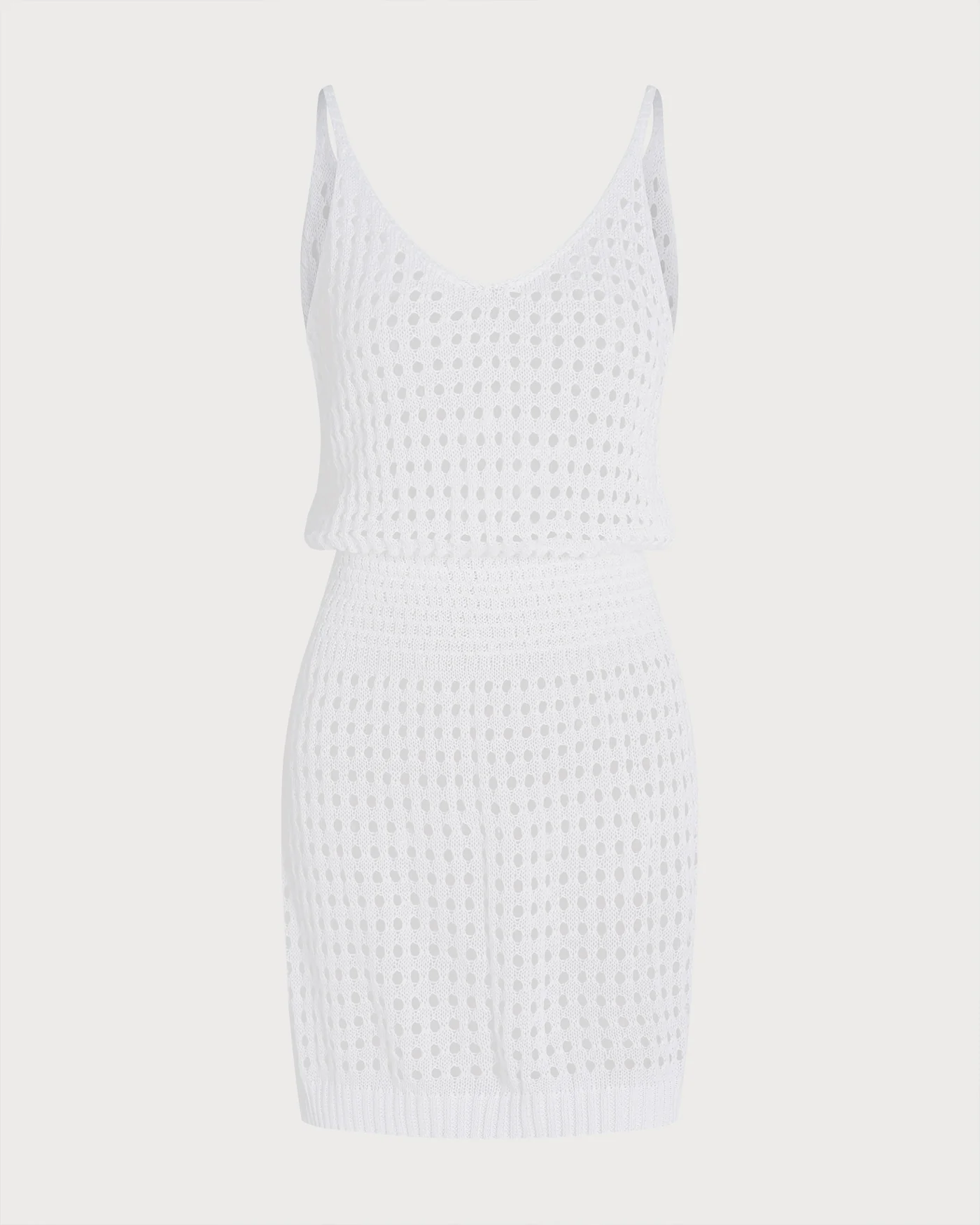 White V Neck Cutout Cover-Up - Image 5
