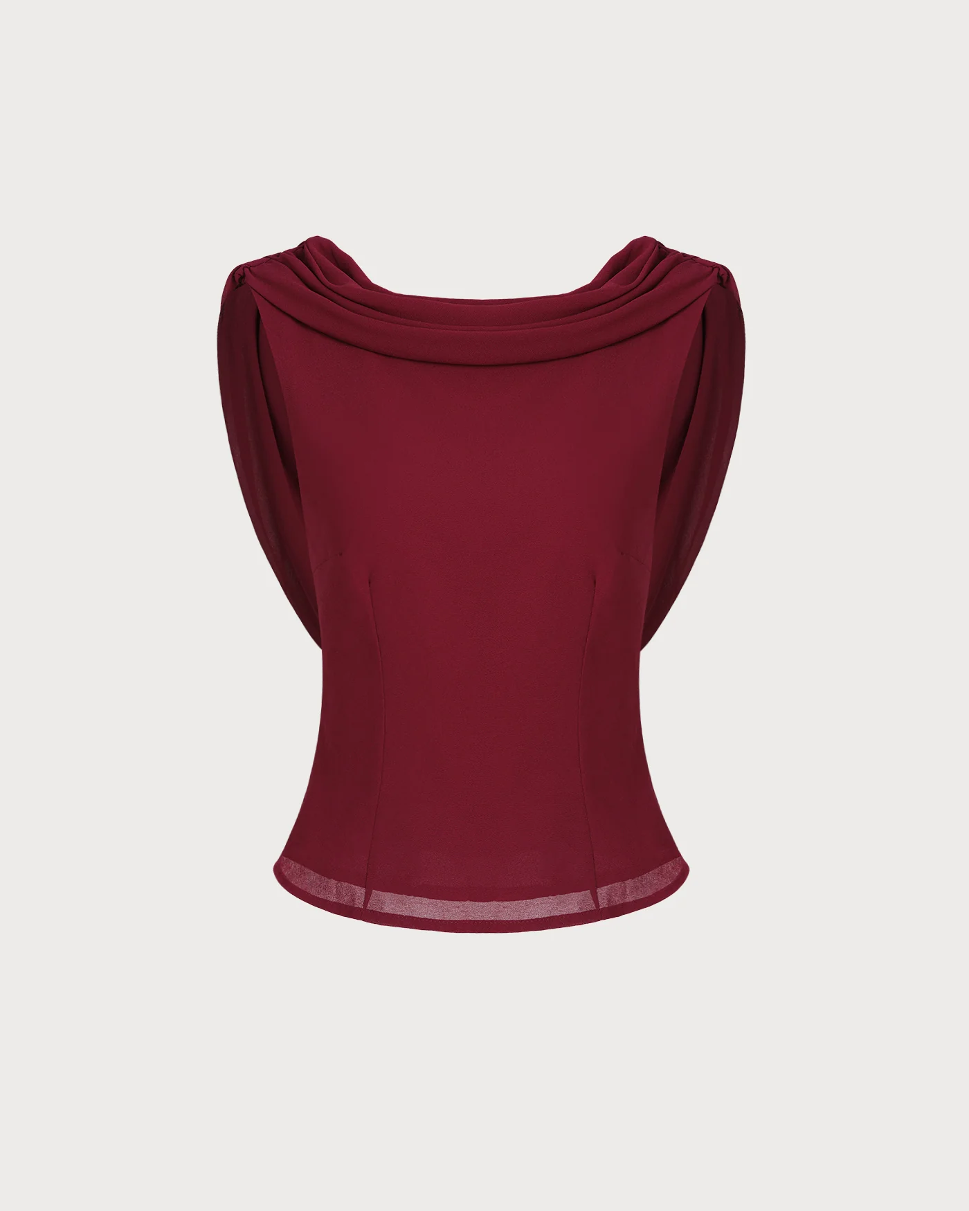 Wine Red Boat Neck Tank Top - Image 7