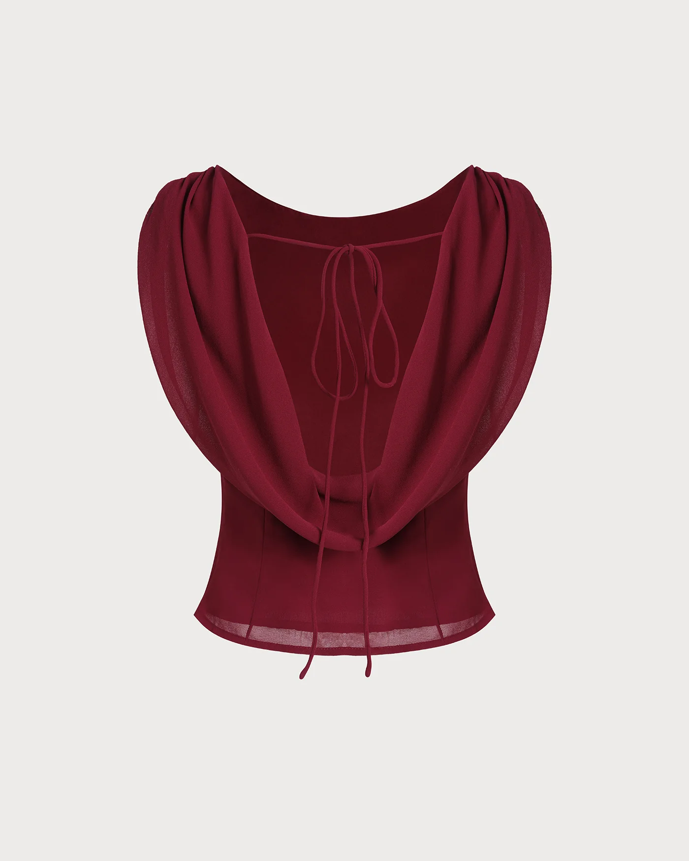 Wine Red Boat Neck Tank Top - Image 8