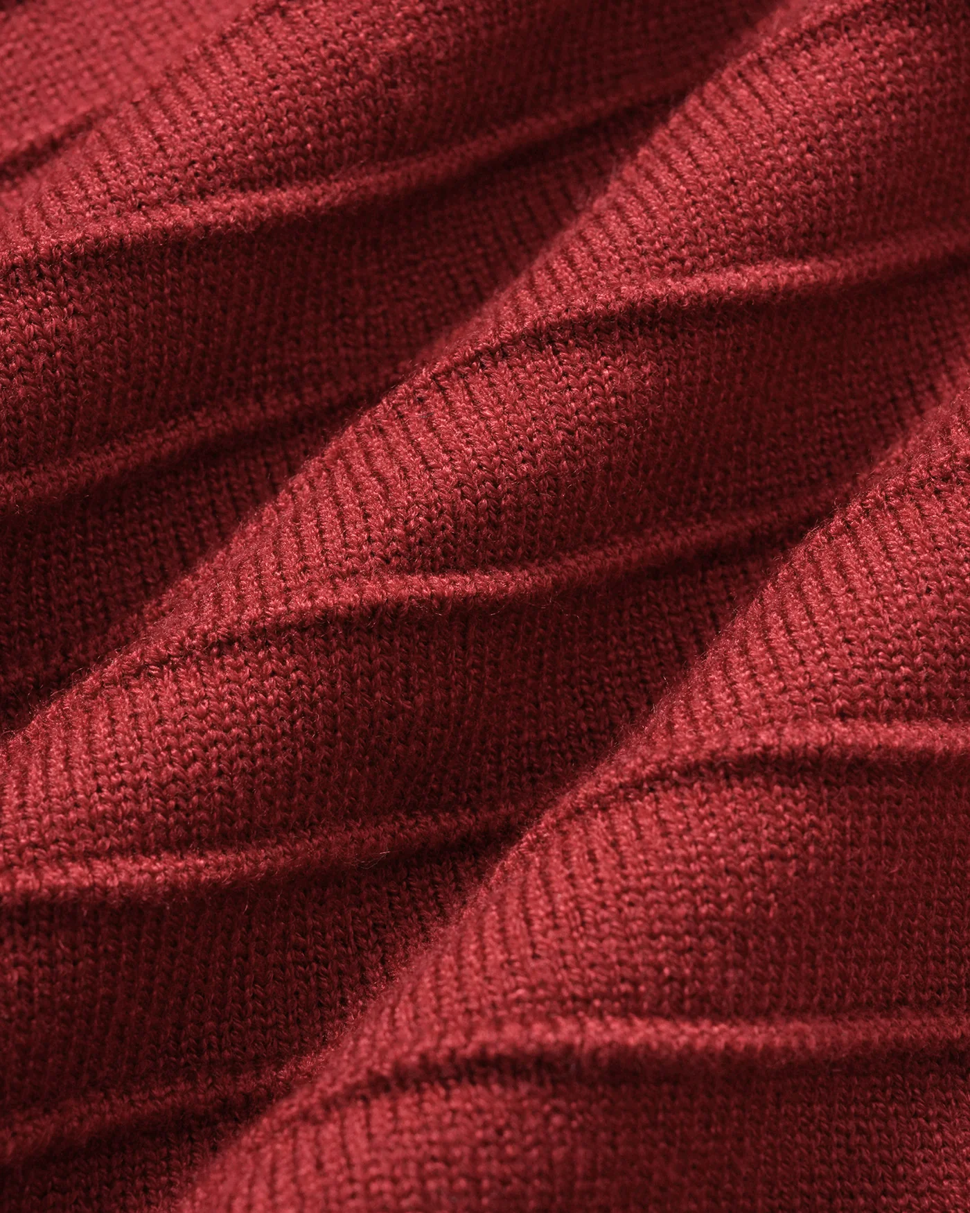 Wine Red Lantern Sleeve A-Line Sweater Dress - Image 4