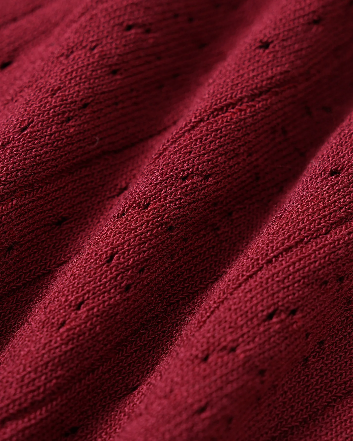 Wine Red Scalloped Viscose Sweater Dress - Image 8