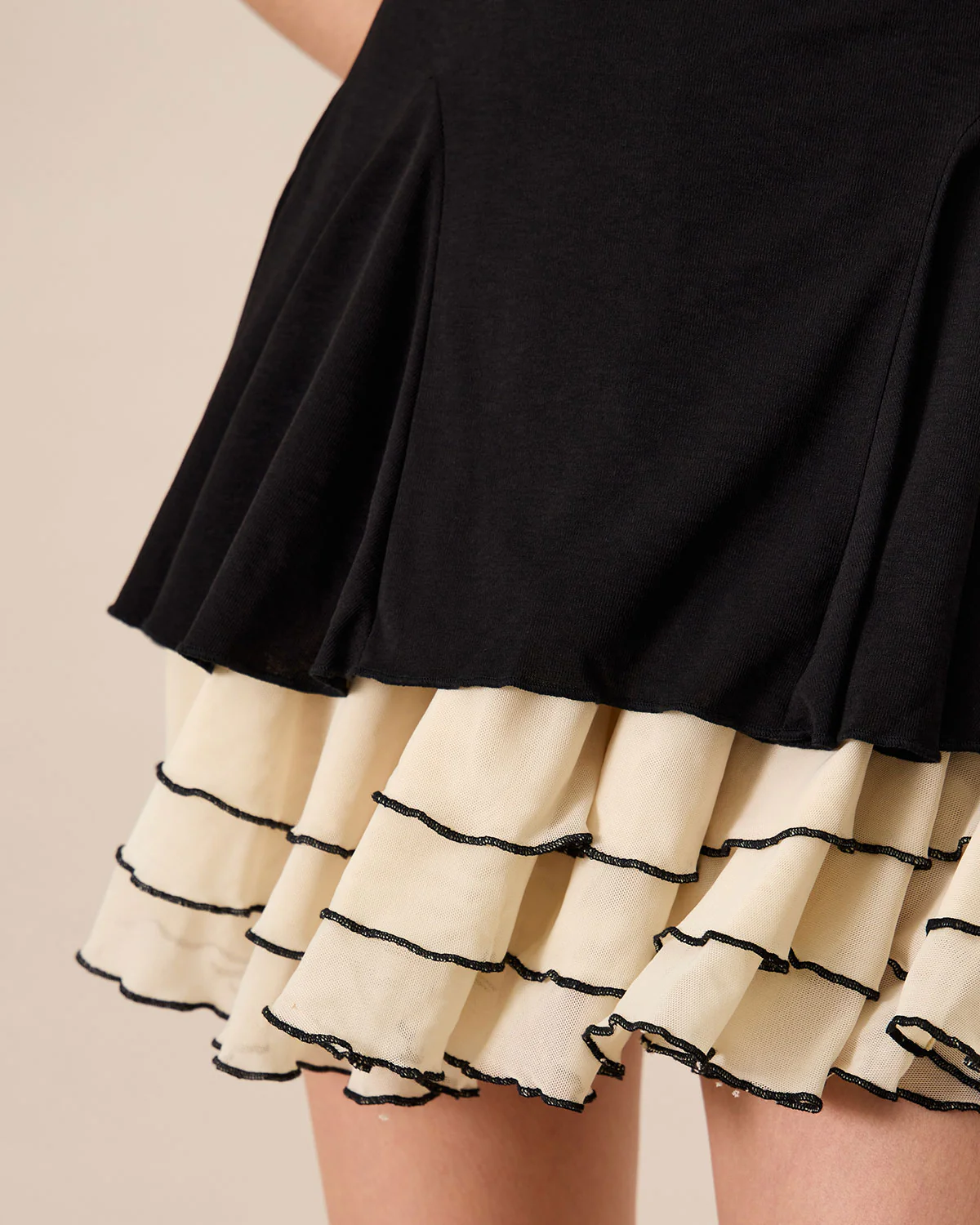 Women's Black Bodycon Knitted Mini Dress - Image 3