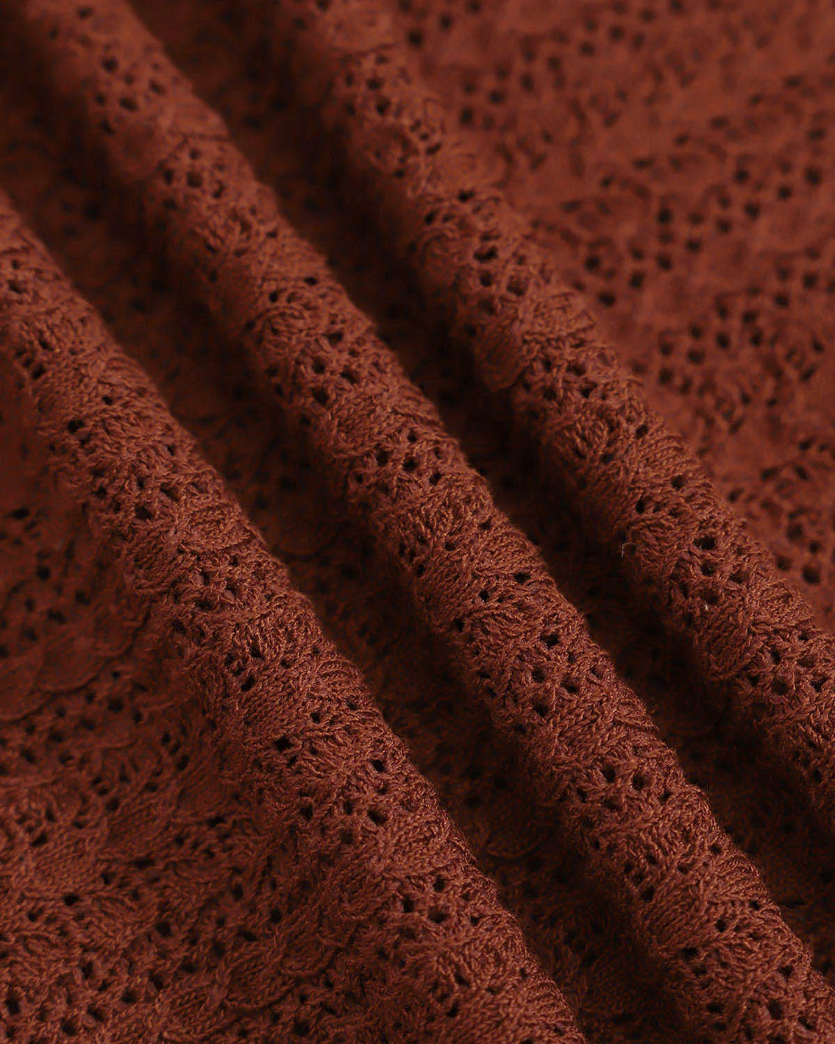 Women's Brown Round Neck Slim Sweater - Image 7