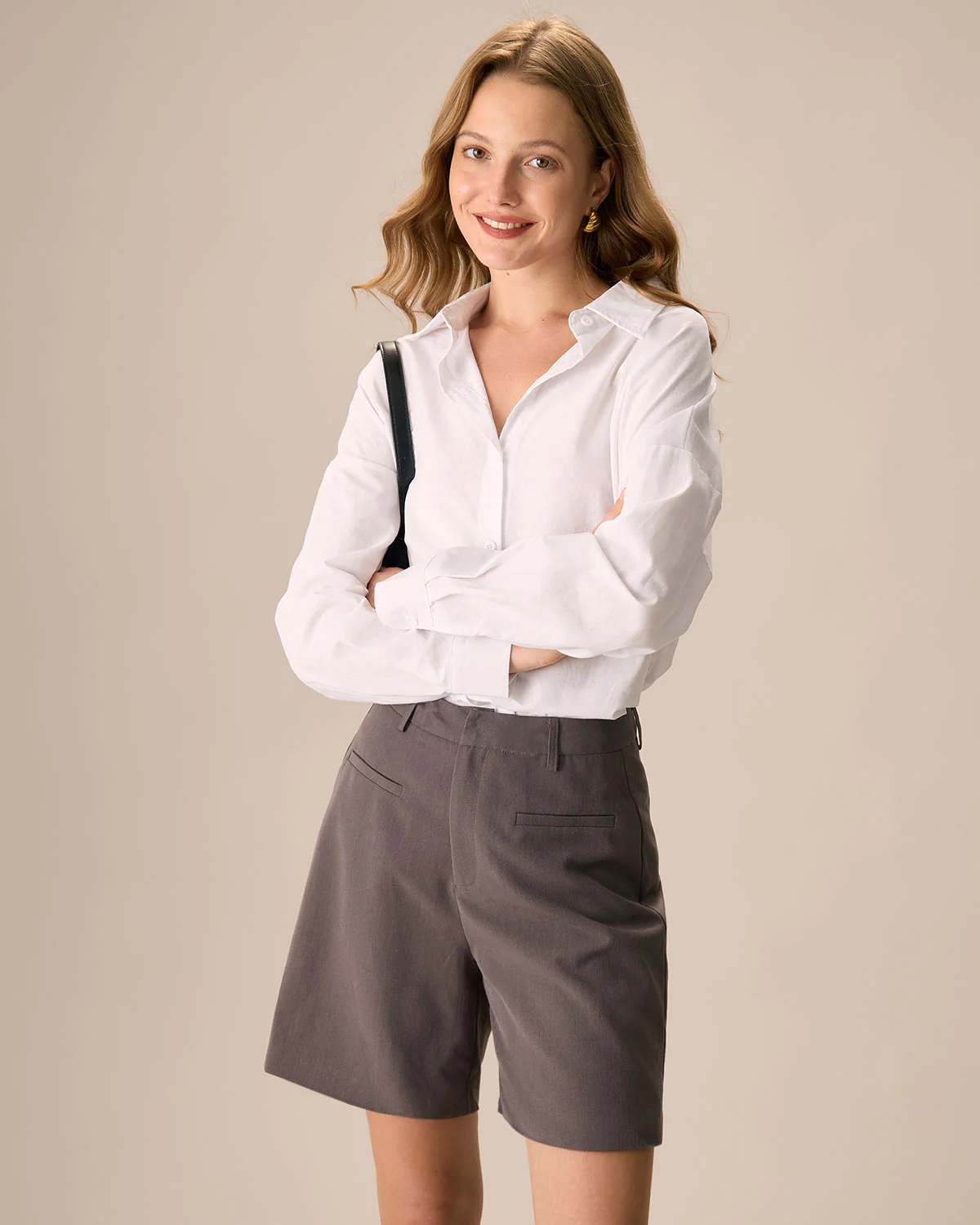 Women's Coffee Pocket Wide-leg Shorts - Image 5