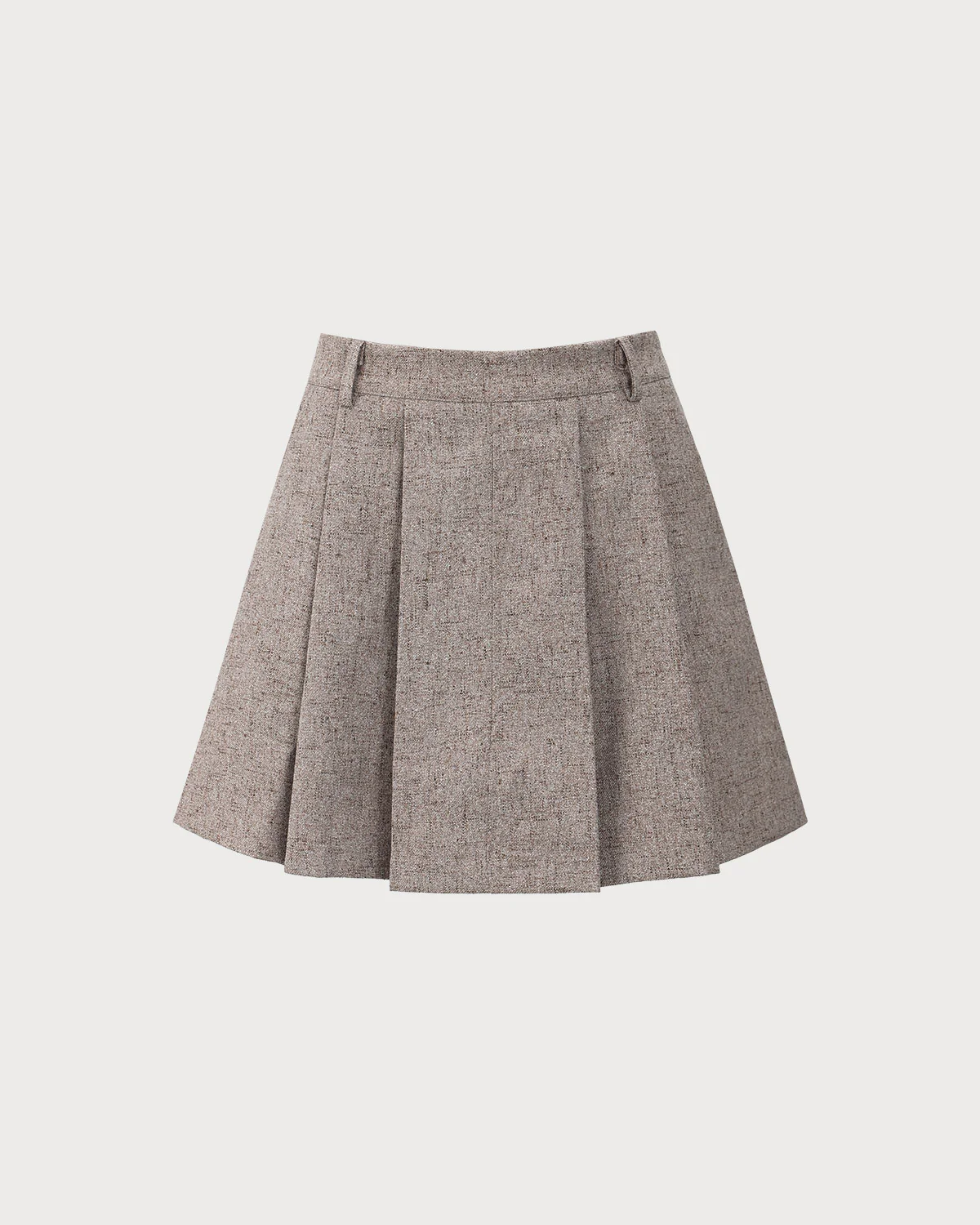 Khaki Pocket Pleated Mini Skirt - Image 6