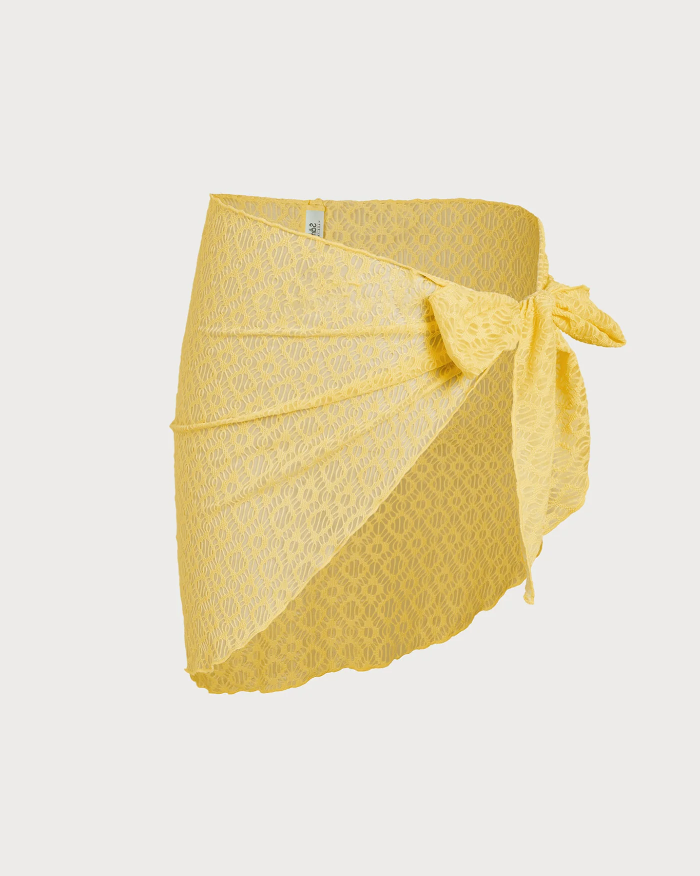 Yellow Jacquard Textured Bikini Set - Image 5
