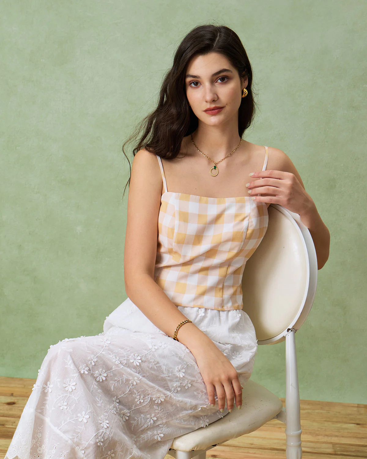 Yellow Plaid Cami Top - Image 3
