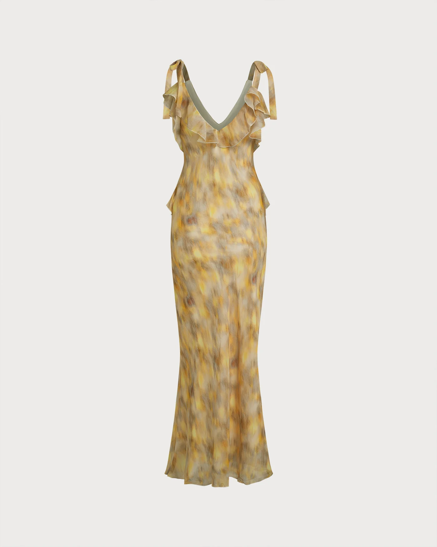 Yellow Ruffle Slip Maxi Dress - Image 5