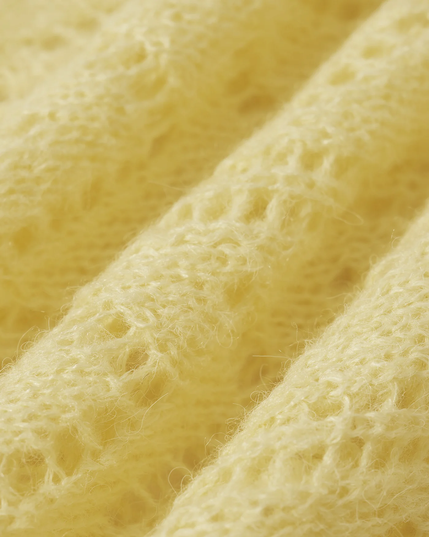 Yellow V Neck Cut Out Textured Sweater - Image 5