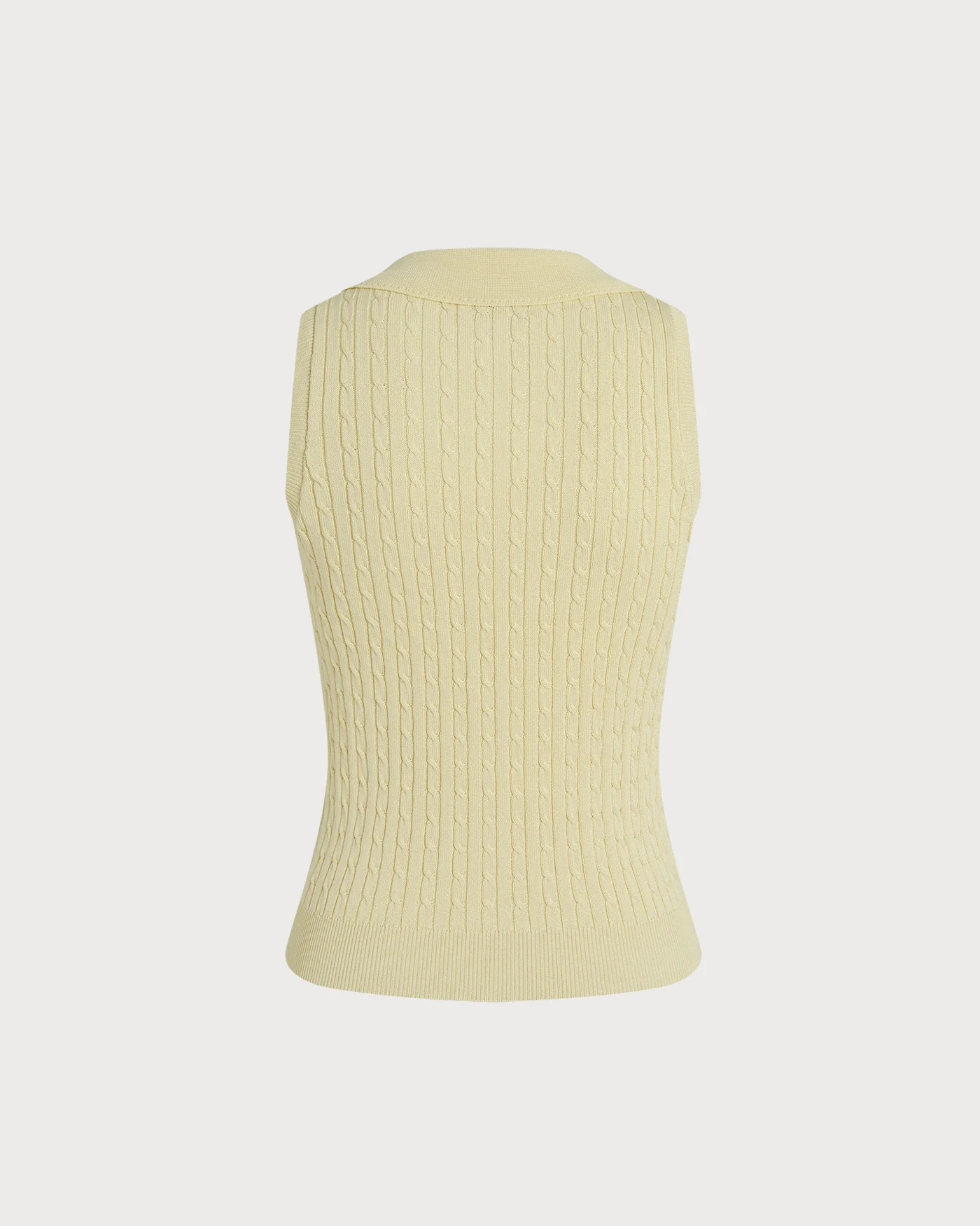 Yellow V Neck Textured Button Cardigan - Image 2